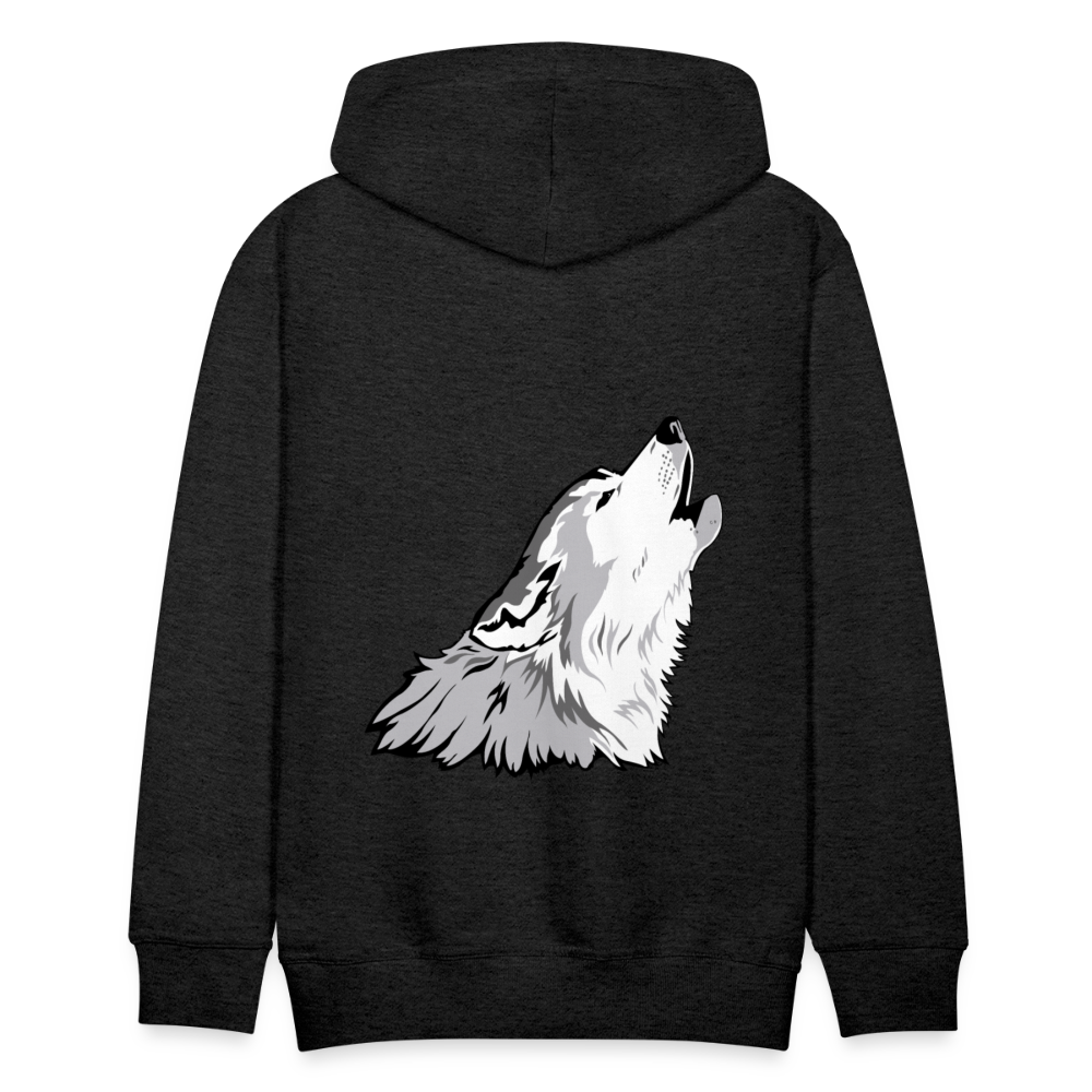 Wolf Men’s Premium Hoodie - charcoal grey