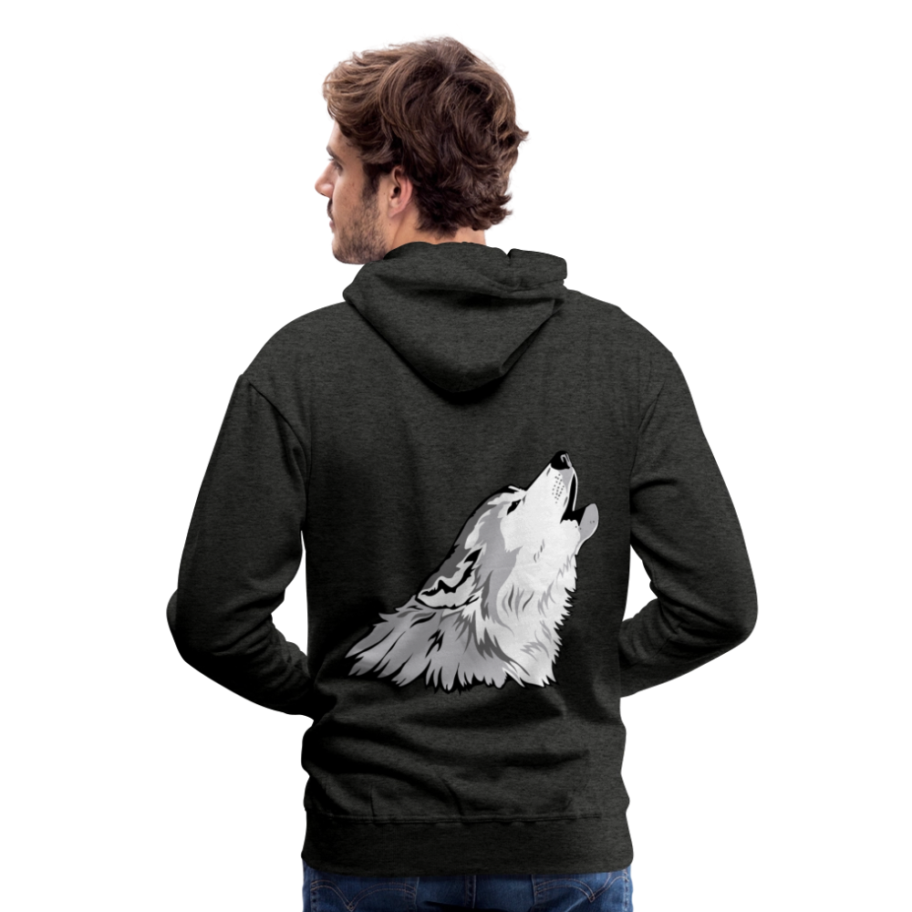 Wolf Men’s Premium Hoodie - charcoal grey