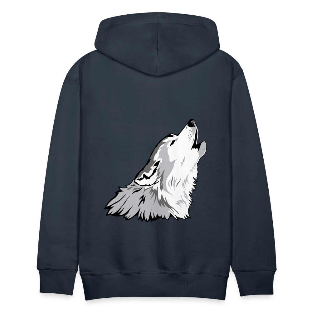 Wolf Men’s Premium Hoodie - navy