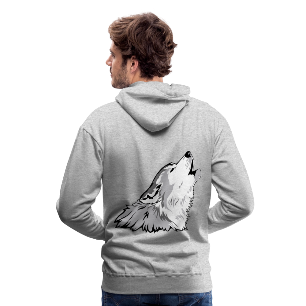 Wolf Men’s Premium Hoodie - heather grey