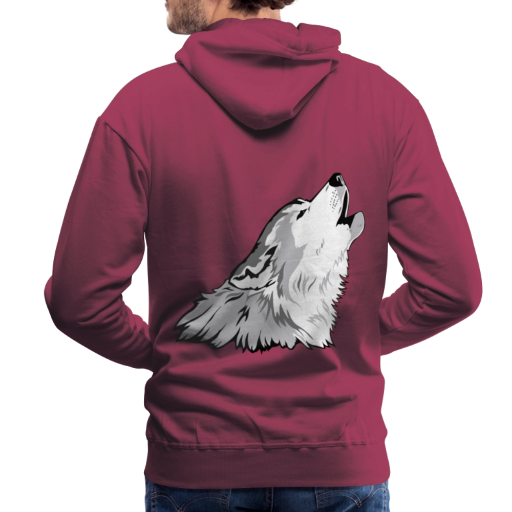 Wolf Men’s Premium Hoodie - burgundy