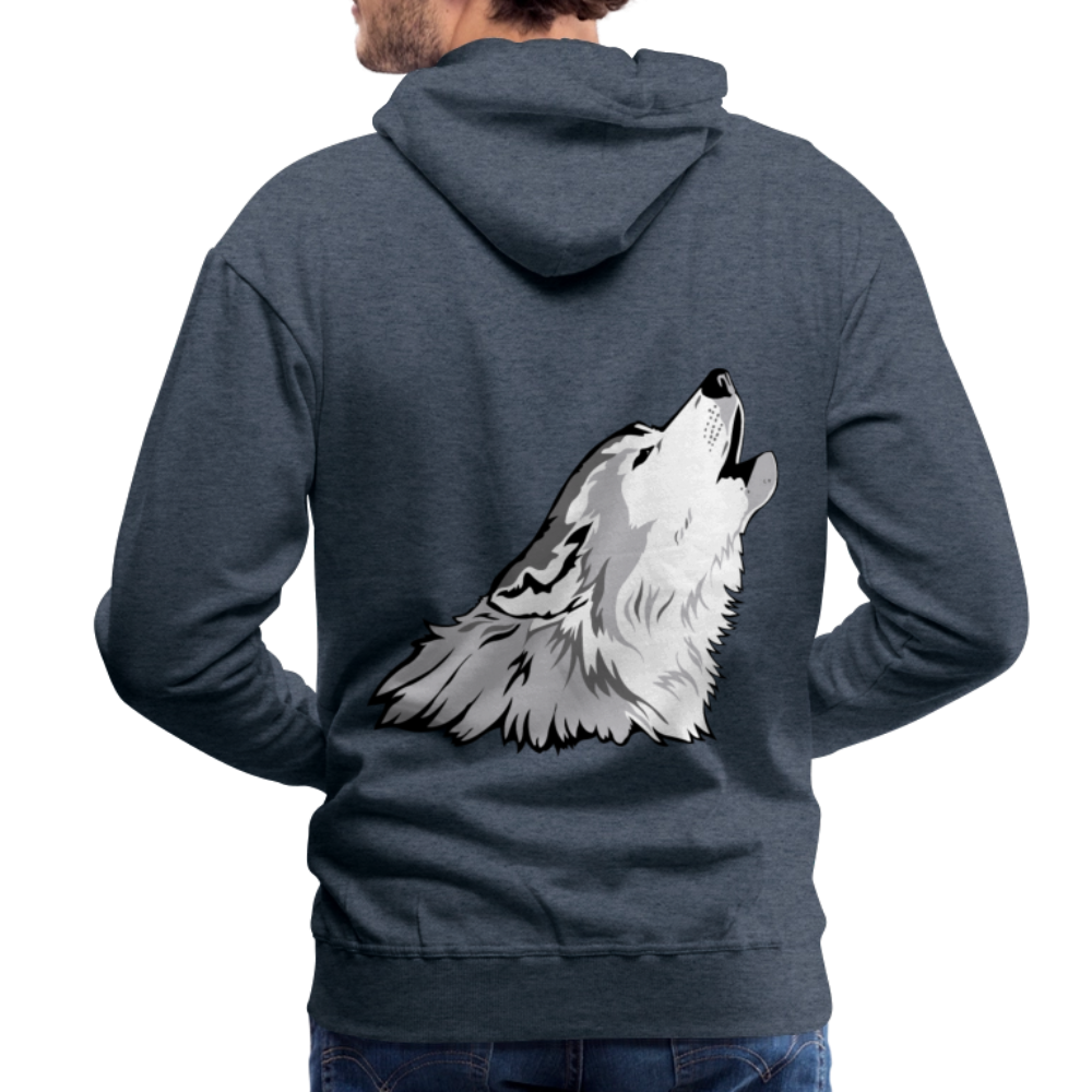 Wolf Men’s Premium Hoodie - heather denim