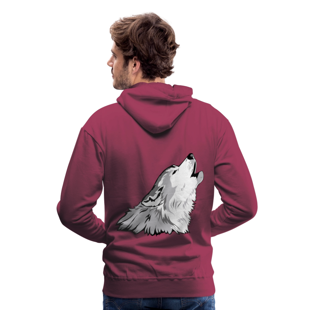 Wolf Men’s Premium Hoodie - burgundy
