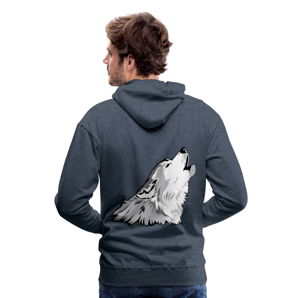 Wolf Men’s Premium Hoodie - heather denim