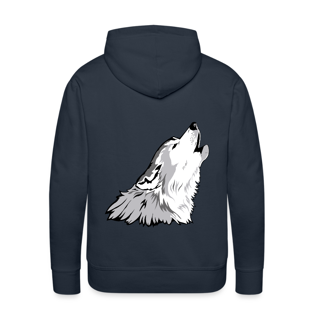 Wolf Men’s Premium Hoodie - navy