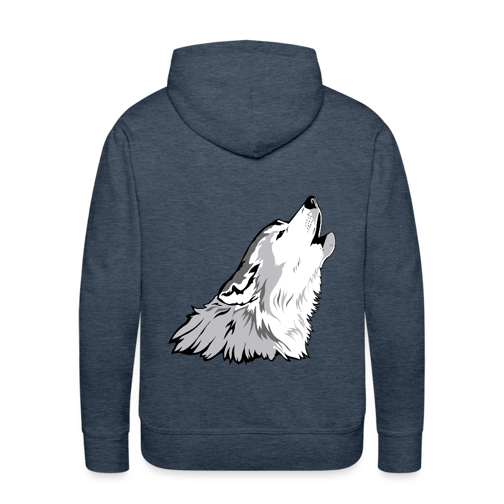 Wolf Men’s Premium Hoodie - heather denim