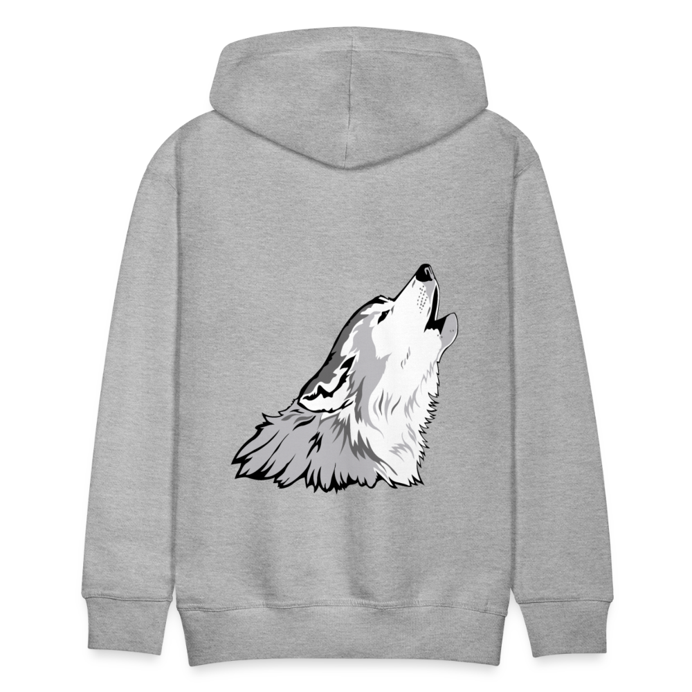 Wolf Men’s Premium Hoodie - heather grey