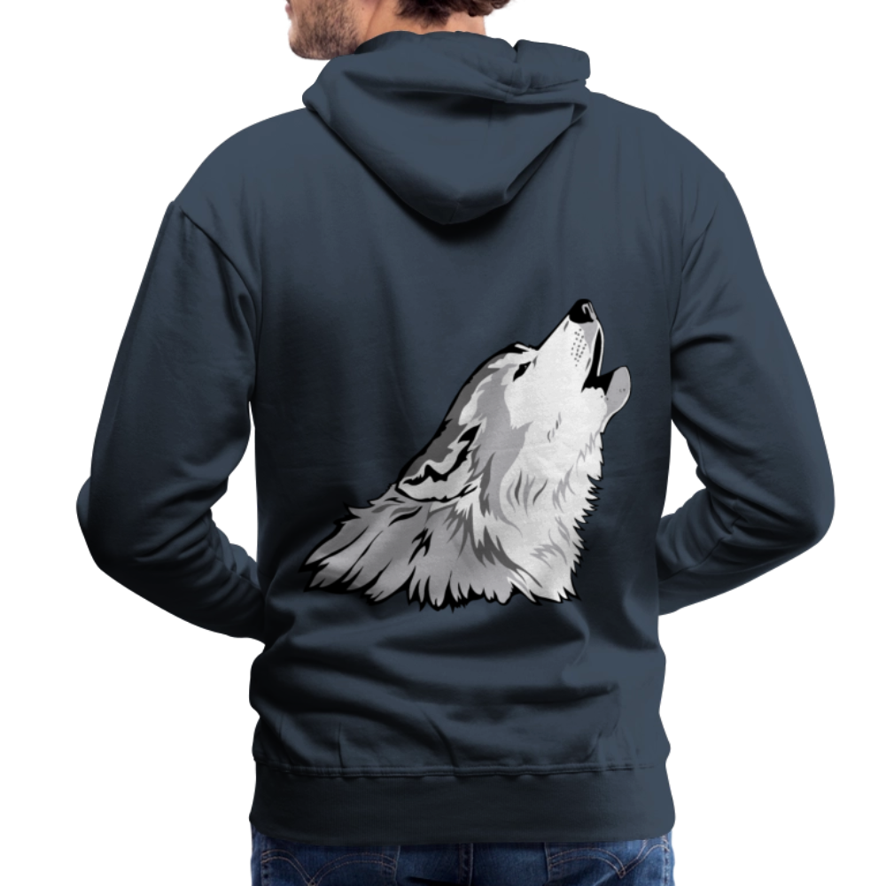 Wolf Men’s Premium Hoodie - navy