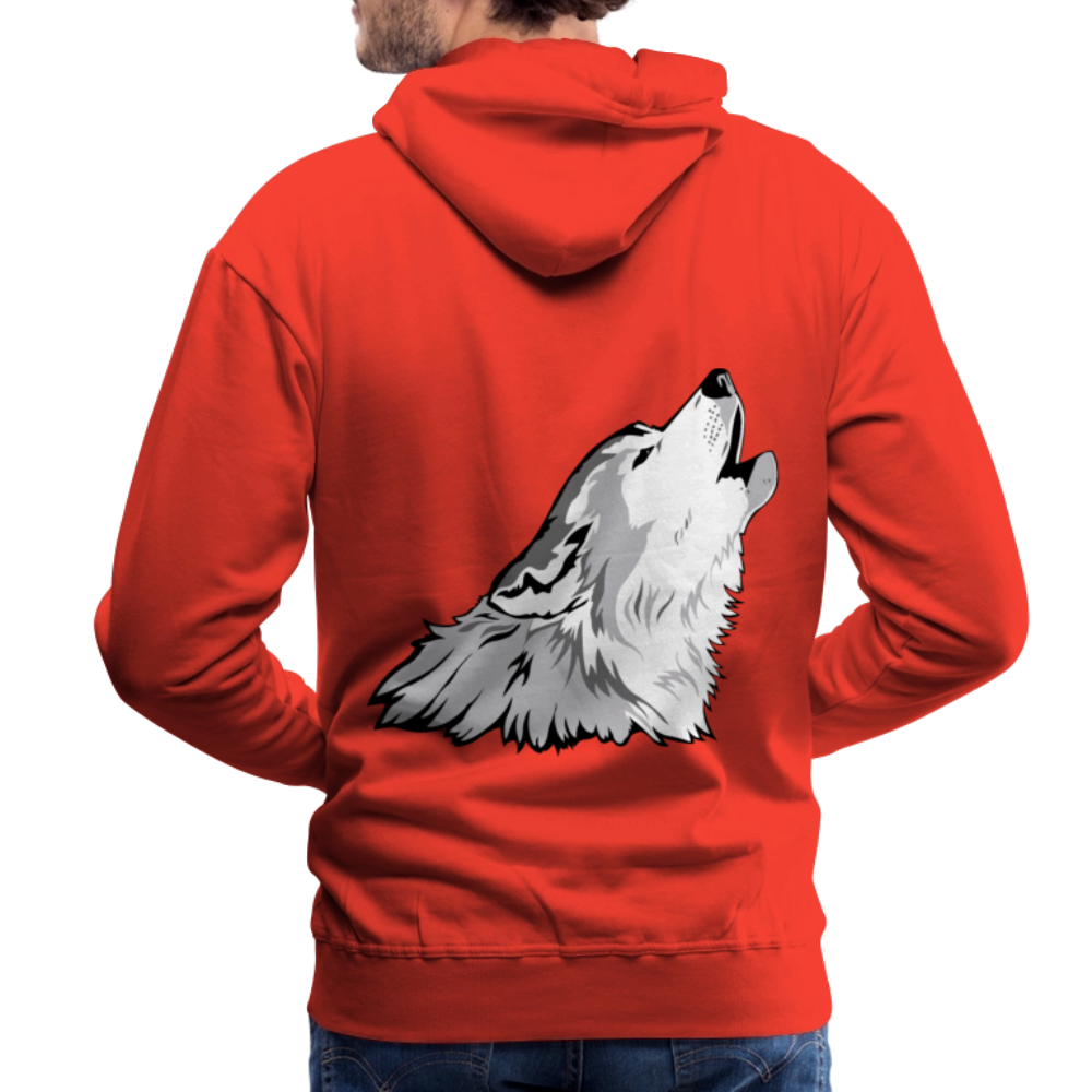 Wolf Men’s Premium Hoodie - red