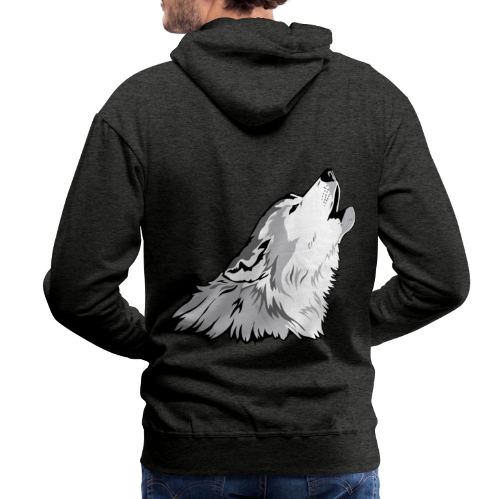 Wolf Men’s Premium Hoodie - charcoal grey