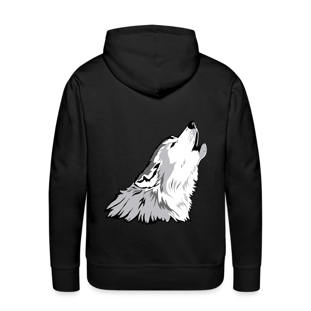 Wolf Men’s Premium Hoodie - black