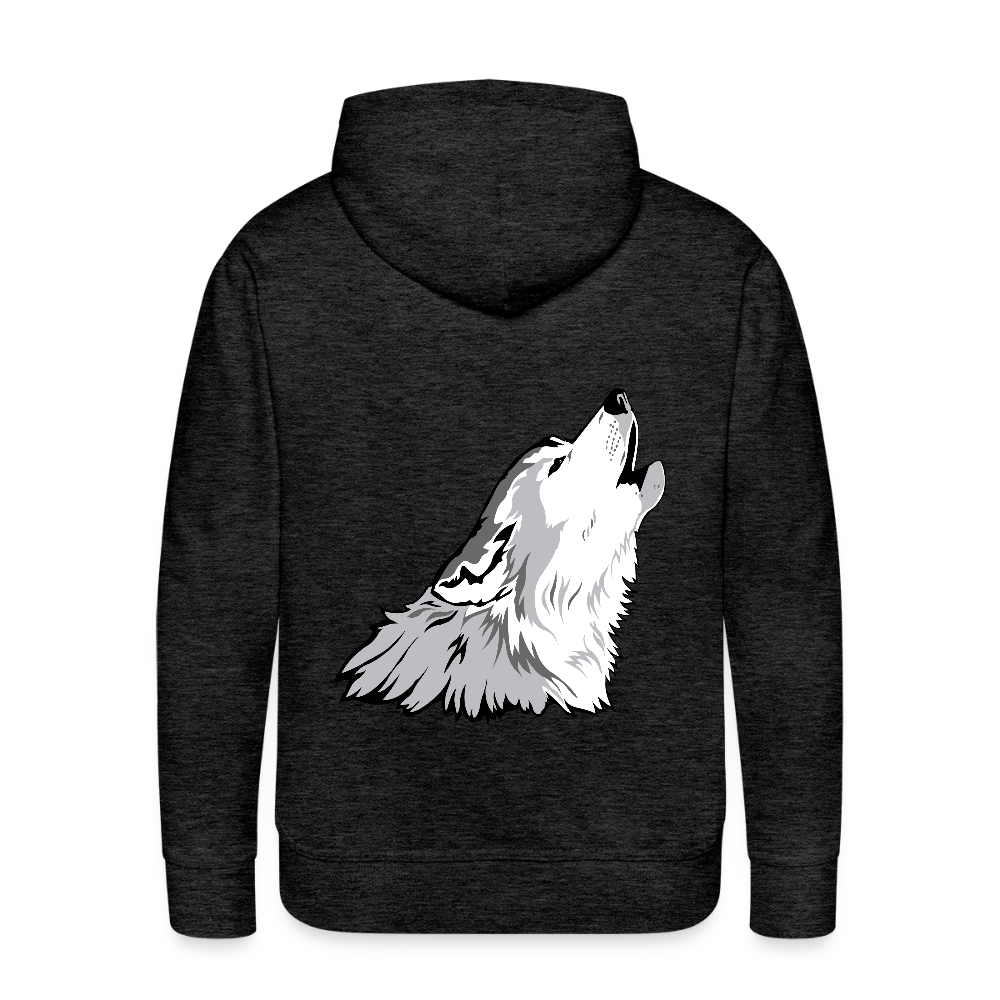 Wolf Men’s Premium Hoodie - charcoal grey