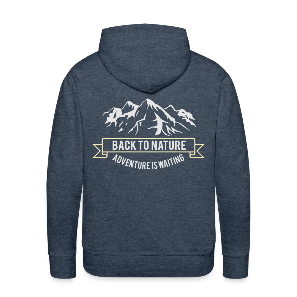 Back to nature Men’s Premium Hoodie - heather denim