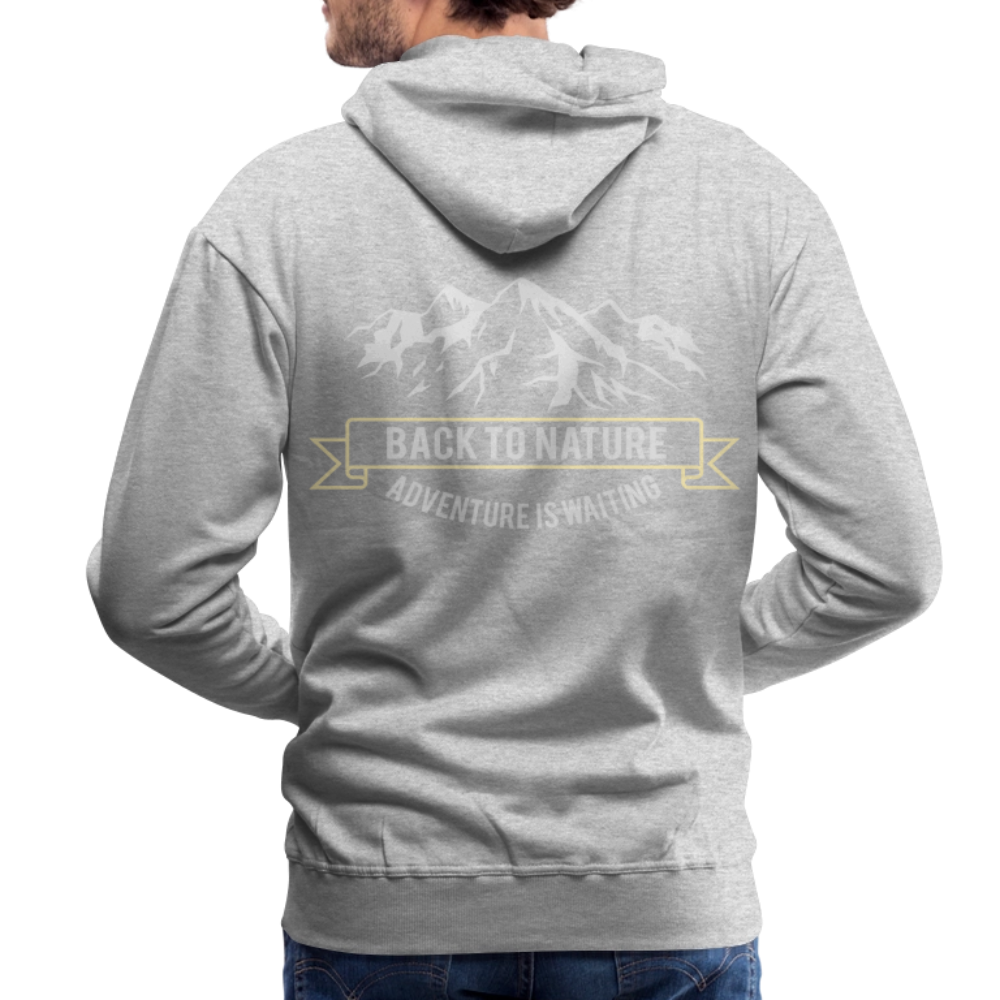 Back to nature Men’s Premium Hoodie - heather grey