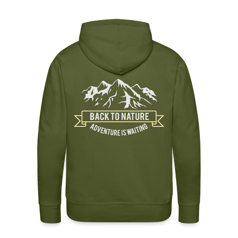 Back to nature Men’s Premium Hoodie - olive green