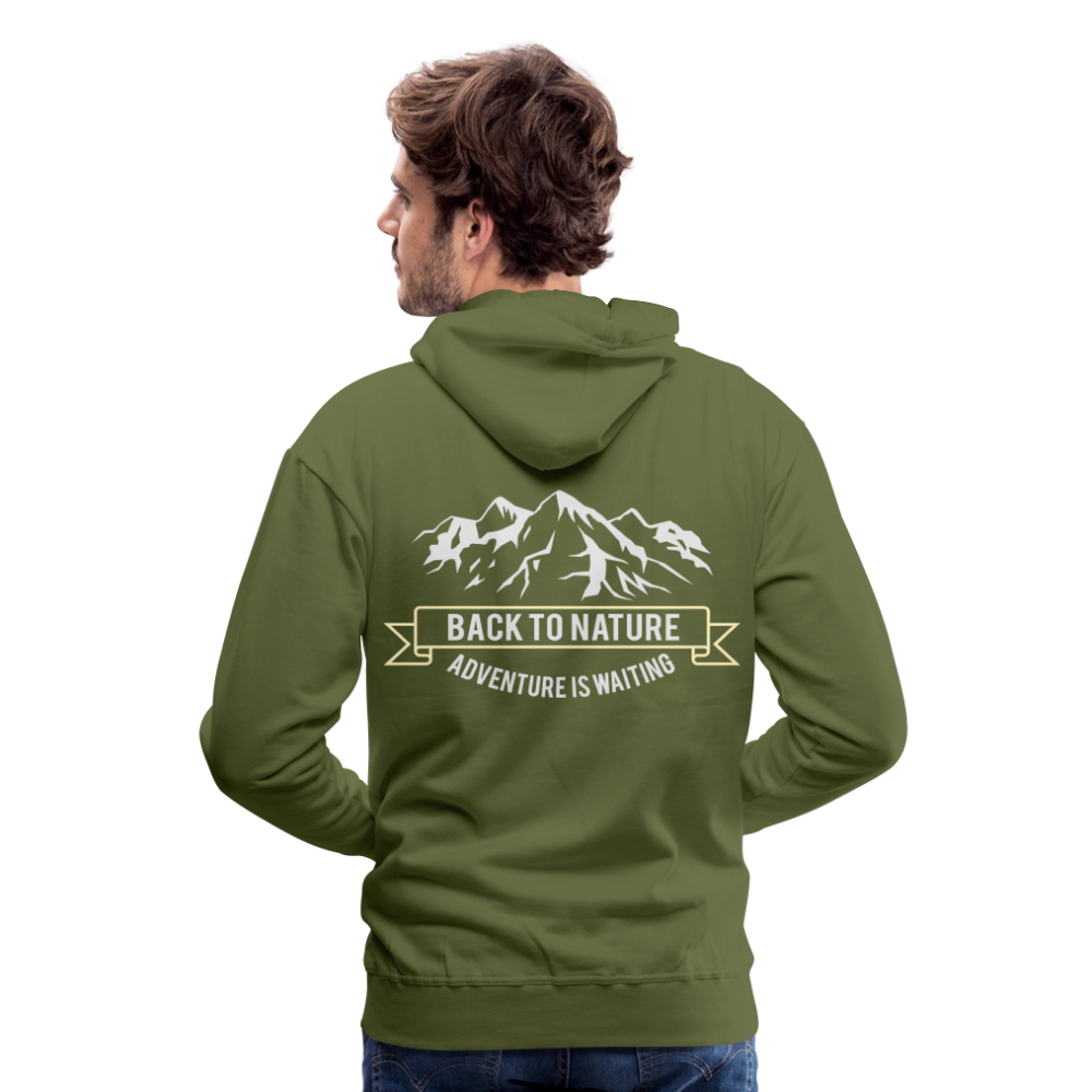 Back to nature Men’s Premium Hoodie - olive green