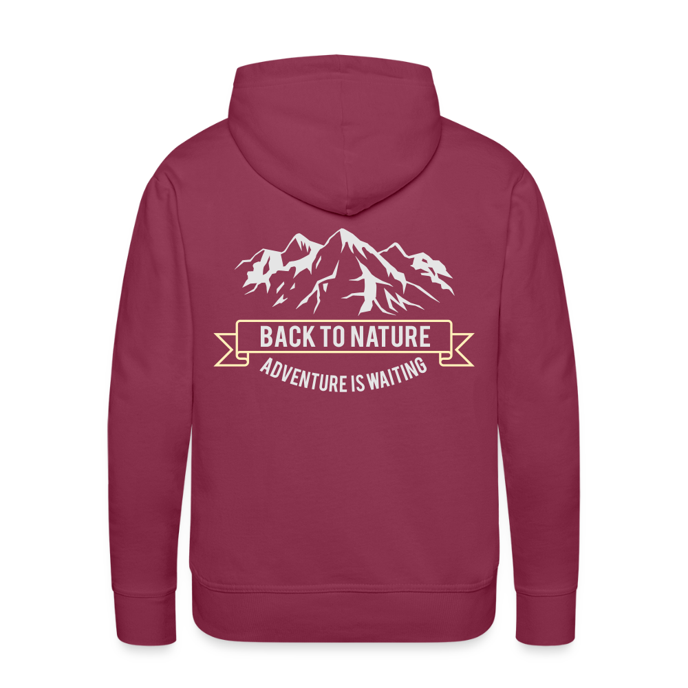 Back to nature Men’s Premium Hoodie - burgundy