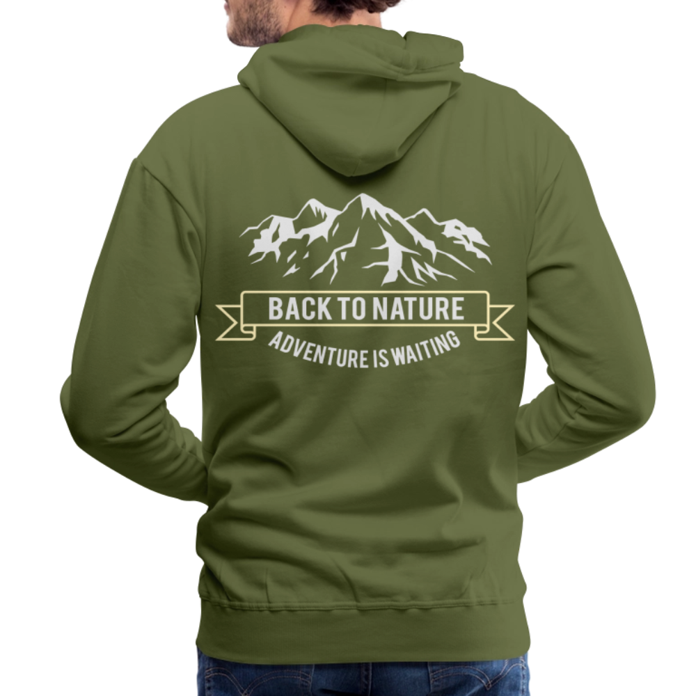 Back to nature Men’s Premium Hoodie - olive green