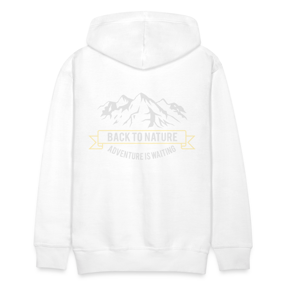 Back to nature Men’s Premium Hoodie - white