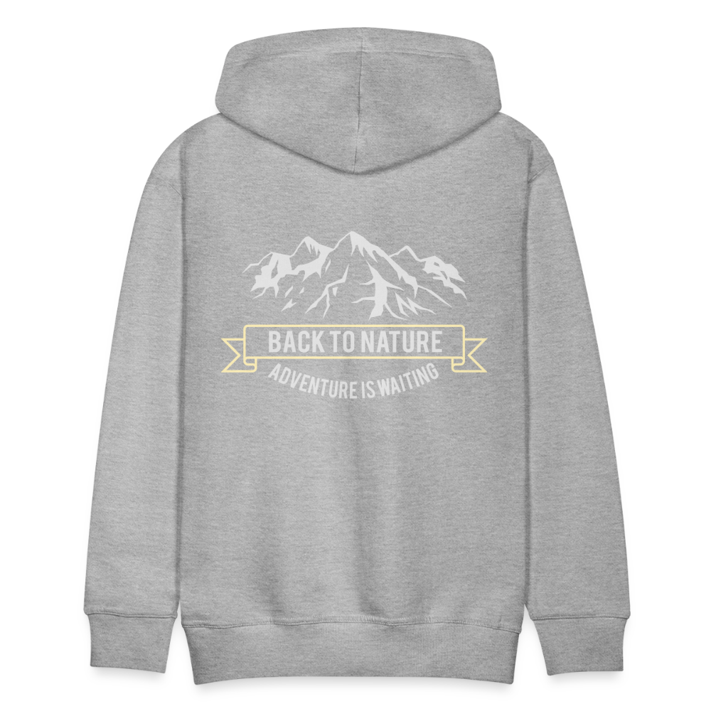 Back to nature Men’s Premium Hoodie - heather grey