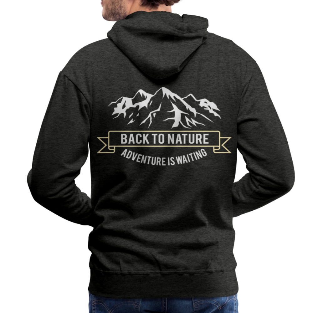 Back to nature Men’s Premium Hoodie - charcoal grey
