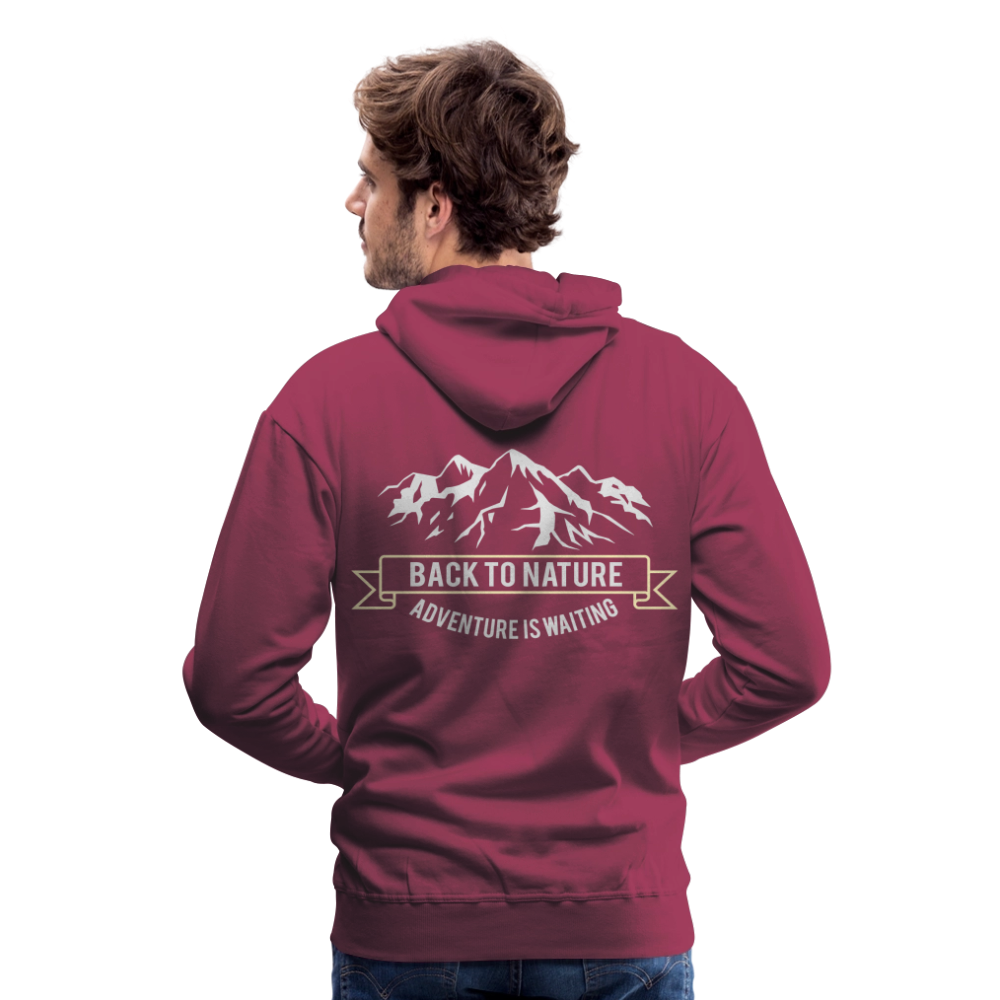 Back to nature Men’s Premium Hoodie - burgundy