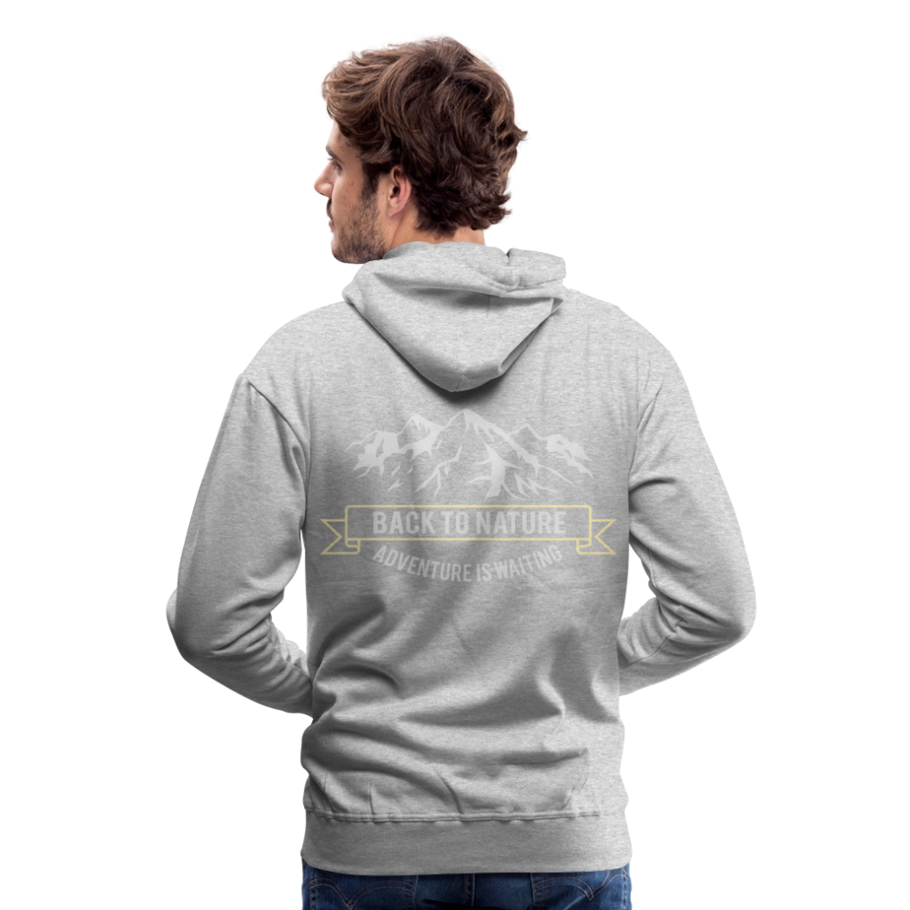 Back to nature Men’s Premium Hoodie - heather grey