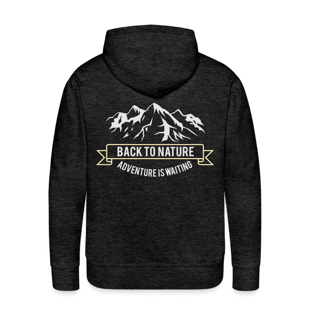 Back to nature Men’s Premium Hoodie - charcoal grey