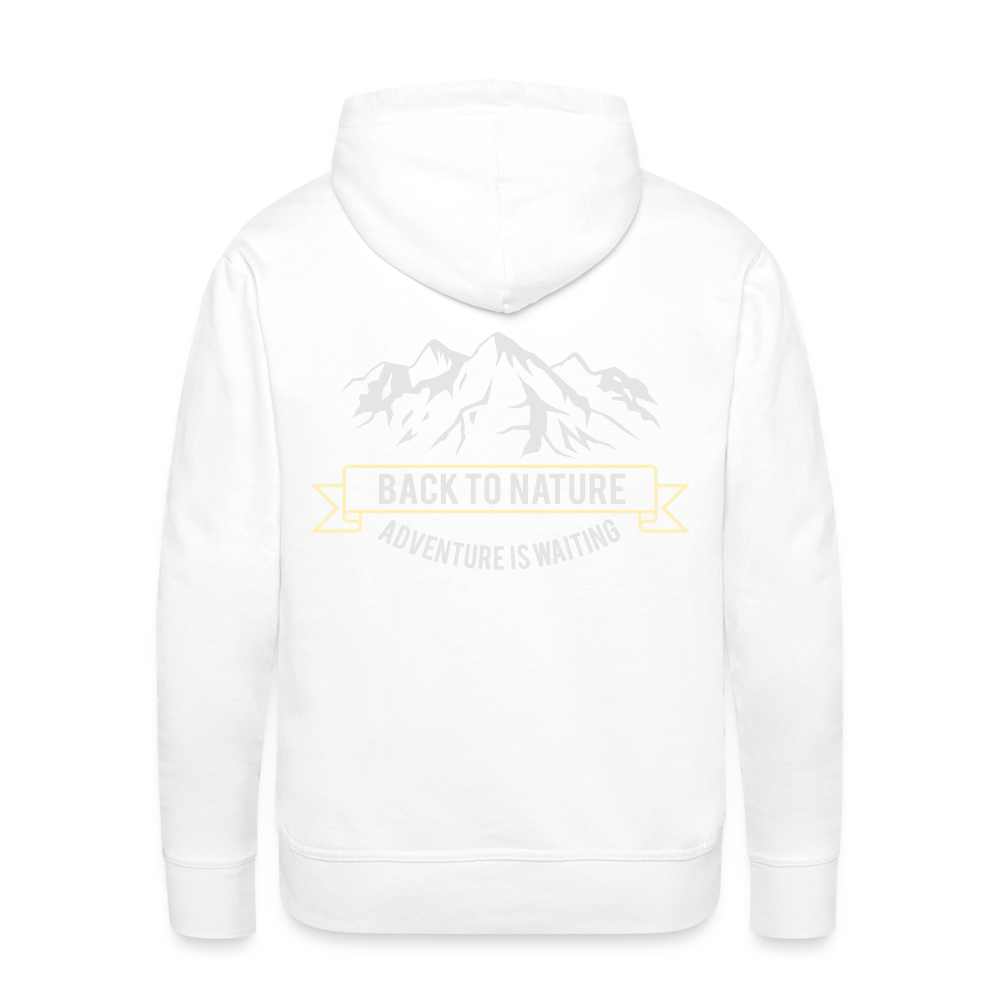 Back to nature Men’s Premium Hoodie - white